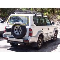 suitable for TOYOTA PRADO 95 SERIES - 7/1996 to 1/2003 - 5DR WAGON - REAR WINDSCREEN GLASS - HEATED - PRIVACY TINT - NEW - CALL FOR STOCK - LIMITED