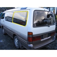 suitable for TOYOTA HIACE RZH100 - 10/1989 TO 1/2005 - SWB VAN - PASSENGERS - LEFT SIDE REAR FIXED GLASS (1040MM x 450MM) LIGHT GREY - NEW