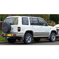 HOLDEN JACKAROO UBS25 - 5/1992 to 12/2003 - 4DR WAGON - DRIVERS - RIGHT SIDE REAR BARN DOOR GLASS (SMALL) - NOT ENCAPSULATED
