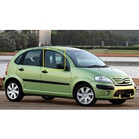 CITROEN C3 - 12/2002 TO 10/2010 - 5DR HATCH - RIGHT SIDE FRONT DOOR GLASS (1 HOLE) - GREEN - NEW