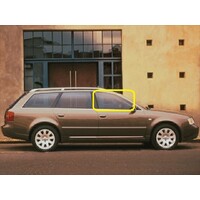 AUDI A6/RS6/S6 C5 - 10/1997 TO 1/2005 - 4DR SEDAN/5DR WAGON - DRIVER - RIGHT SIDE FRONT DOOR GLASS - 2 HOLES - GREEN - NEW