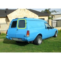 FORD FALCON XD/XE/XF/XG - 10/1979 TO 12/1999 - PANEL VAN - RIGHT SIDE BARN DOOR GLASS - CLEAR - (Second-hand)