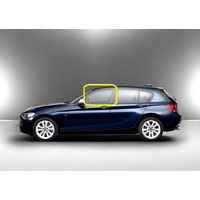 BMW 1 SERIES F20 - 10/2011 to 10/2019 - 5DR HATCH - PASSENGER - LEFT SIDE FRONT DOOR GLASS (2 HOLES) - GREEN - NEW