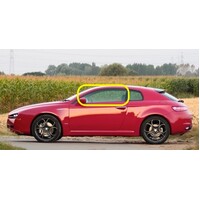 ALFA ROMEO BRERA 6/2006 to 12/2011 - 2DR COUPE - PASSENGERS - LEFT SIDE FRONT DOOR GLASS - ONE HOLE - NEW