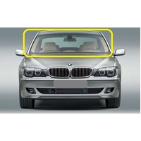 BMW 7 SERIES E65/E66 - 2003 to 2008 - 4DR SEDAN - FRONT WINDSCREEN GLASS - RAIN SENSOR (BARREL SHAPED PATCH), HEATED, SOLAR, MOULDING - GREEN -NEW