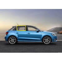 AUDI A1 8X - 6/2012 to 5/2019 - 5DR HATCH - DRIVERS - RIGHT SIDE REAR DOOR GLASS - GREEN - (SECOND-HAND)