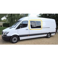 MERCEDES SPRINTER - 9/2006 TO CURRENT - MWB/LWB VAN - LEFT SIDE FRONT BONDED SLIDING WINDOW - GLASS IN GLASS FRAME(FRONT PC SLIDES BACKWARD) - LIMITED