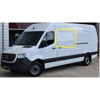 MERCEDES SPRINTER - 9/2006 to CURRENT - MWB/LWB - LEFT SIDE FRONT (CAN FIT SLIDING DOOR) FIXED GLASS - SMALLER CERAMIC - DARK GREY - 1401mm X 772mm