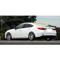 MAZDA 6 GJ - 12/2012 to 12/2014 - 4DR SEDAN - REAR WINDSCREEN GLASS  - HEATED, WITH AERIAL, NOT ENCAPSULATED - GREEN - NEW