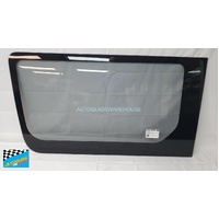 VOLKSWAGEN CRAFTER - 3/2007 TO 8/2017 - MWB/LWB VAN - LEFT SIDE FRONT SLIDING DOOR FIXED BONDED GLASS - GREY TINT - 1402MM X 773MM - NEW