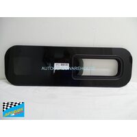 BUNK GLASS UNIVERISAL SLIDER - PASSENGERS - LEFT SIDE SLIDING UNIT - WITH INSECT MESH - PRIVACY TINTED - 790w X 250h (DTBUNK005) - (NEW)