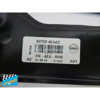 NISSAN QASHQAI DAJ11 - 6/2014 TO  9/2022 - 4DR WAGON - RIGHT SIDE FRONT WINDOW REGULATOR - ELECTRIC - (SECOND-HAND)