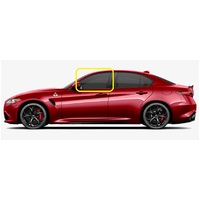 ALFA ROMEO GIULIA - 5/2016 to CURRENT - 4DR SEDAN - PASSENGERS - LEFT SIDE FRONT DOOR GLASS - SOLAR GREEN TINT - LIMITED - CALL FOR STOCK -  NEW