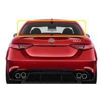 ALFA ROMEO GIULIA - 5/2016 TO CURRENT - 4DR SEDAN - REAR WINDSCREN GLASS - ANTENNA, SOLAR TINT, TOP&SIDE MOULD, HEATED - GREEN - CALL FOR STOCK - NEW
