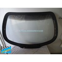 HYUNDAI SX/FX/SFX - 7/1996 to 2/2002 - 2DR COUPE - REAR WINDSCREEN GLASS - HEATED, WITH SPOILER, WITH BRAKE LIGHT IN WINDOW - GREEN - (SECOND-HAND)