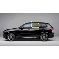 BMW X5 - 11/2018 TO CURRENT - 5DR SUV - PASSENGERS - LEFT SIDE REAR DOOR GLASS - SOLAR TINT, 1 HOLE - GREEN - NEW (CALL FOR STOCK)
