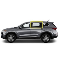 HYUNDAI SANTA FE - 7/2018 TO 1/2024 - 5DR SUV - PASSENGERS - LEFT SIDE REAR DOOR GLASS - WITH FITTINGS - GREEN - NEW