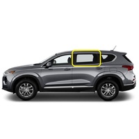 HYUNDAI SANTA FE - 7/2018 TO CURRENT - 5DR SUV - PASSENGERS - LEFT SIDE REAR DOOR GLASS - WITH FITTINGS - GREEN - NEW