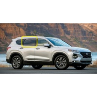 HYUNDAI SANTA FE - 7/2018 TO CURRENT - 5DR SUV - DRIVERS - RIGHT SIDE REAR DOOR GLASS - GREEN - WITH FITTINGS