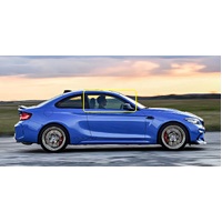 BMW M2 F87 - 10/2015 TO 3/2023 - 2DR COUPE - DRIVERS - RIGHT SIDE FRONT DOOR GLASS - SOLAR TINT - 2 HOLES (CALL FOR STOCK) - NEW