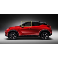 NISSAN JUKE F16 - 1/2020 TO CURRENT - 5DR SUV - PASSENGERS - LEFT SIDE FRONT DOOR GLASS - SOLAR TINT (WITH FITTINGS) - GREEN - NEW