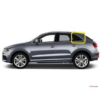 AUDI Q3 8U - 3/2012 TO 12/2018 - 5DR SUV - PASSENGERS - LEFT SIDE REAR OPERA GLASS - ENCAPSULATED (8UO 845299 B) - GREEN - (SECOND-HAND)
