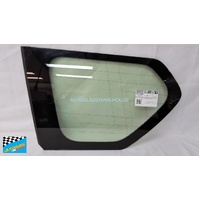 SUITABLE FOR TOYOTA PRADO 150 SERIES - 11/2009 TO CURRENT - 5DR WAGON - PASSENGER - LEFT SIDE REAR CARGO GLASS-NON ENCAP-AERIAL-GREEN - (SECOND-HAND) 