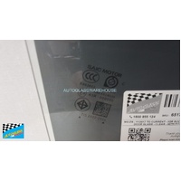 MG ZS - 11/2017 TO 10/2024 - 5DR SUV - DRIVERS - RIGHT SIDE REAR DOOR GLASS - CLEAR - WITH FITTING - (SECOND-HAND)