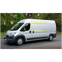 FIAT DUCATO - 2/2007 TO CURRENT - XLWB/LWB/MWB/SWB VAN - LEFT SIDE SLIDING DOOR BONDED FIXED GLASS - PRIVACY GREY - 1401 X 666 - NEW