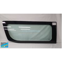 suitable for TOYOTA HIACE ZX SLWB - 6/2019 TO CURRENT - BUS/COMMUTER - PASSENGERS - LEFT SIDE FRONT CARGO GLASS - WIDE CERAMIC - GREEN - NEW