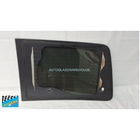PEUGEOT EXPERT K0 - 4/2019 TO CURRENT - VAN - PASSENGER - LEFT SIDE REAR BARN DOOR GLASS - SOLAR TINT, 1 HOLE, HEATED - GREEN - NEW - LOW STOCK