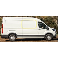 LDV DELIVER 9 7/2020 to CURRENT - HIGH/MID ROOF - LWB/MWB VAN - DRIVERS - RIGHT SIDE FRONT FIXED CARGO BONDED GLASS - 1314 X 742 - GREEN - NEW