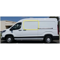 LDV DELIVER 9 7/2020 to CURRENT - HIGH/MID ROOF - LWB/MWB VAN - PASSENGER - LEFT SIDE FRONT FIXED CARGO BONDED GLASS - 1314 X 742 - GREEN - NEW