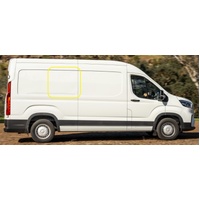 LDV DELIVER 9 7/2020 to CURRENT - HIGH/MID ROOF - LWB VAN - DRIVERS - RIGHT SIDE MIDDLE FIXED CARGO BONDED GLASS - GREEN -  787 X 744 - NEW