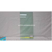 MITSUBISHI ROSA UE6/BE6 - 8/2000 to CURRENT - BUS - PASSENGER - LEFT SIDE FIXED WINDOW GLASS - LAST PIECE - 374W X 756H - GREEN