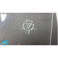 FORD CORTINA TD - 1973 to 1979 - 4DR SEDAN - LEFT SIDE REAR DOOR GLASS - (FLAT BOTTOM 2 HOLES) 695mm WIDE x 445 HIGHTOP EDGE 490mm - (SECOND-HAND)