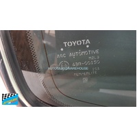 SUITABLE FOR TOYOTA LANDCRUISER 300 SERIES - 10/2021 to CURRENT - 5DR WAGON - RIGHT SIDE REAR CARGO GLASS - PRIVACY TINT - CHROME MOULD - ANTENNA