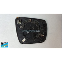 ISUZU MU-X LS - 6/2021 TO CURRENT - 5DR SUV - PASSENGERS - LEFT SIDE MIRROR - GENUINE CURVED WITH BLIND SPOT MONITORING - BACKING PLATE # H725