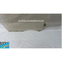 suitable for TOYOTA MR2 AW11 - 1987 to 1989 - 2DR COUPE - DRIVERS - RIGHT SIDE FRONT DOOR GLASS - BRONZE TINT - 10 HOLES - (SECOND-HAND)