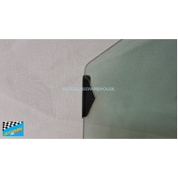 PEUGEOT 405 - 1/1988 to 1998 - 4DR SEDAN - DRIVER - RIGHT SIDE REAR DOOR GLASS - (2 HOLES) - (SECOND-HAND)