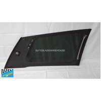 suitable for TOYOTA TARAGO ACR30 - 7/2000 to 2/2006 - WAGON - LEFT SIDE REAR CARGO GLASS - ENCAPSULATED - PRIVACY TINT - AERIAL - (SECOND-HAND)