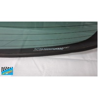 SUBARU LIBERTY/OUTBACK 4TH GEN - 9/2003 to 8/2009 - 4DR WAGON - REAR WINDSCREEN GLASS - ENCAPSULATED - DARK GREEN - (SECOND-HAND)
