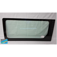 VOLKSWAGEN CRAFTER - 8/2017 to CURRENT - VAN - PASSENGERS - LEFT SIDE SLIDING DOOR FIXED BONDED GLASS (1475 x 710) - (GREEN) - NEW