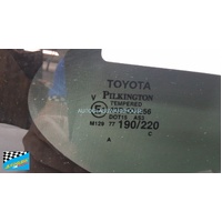 SUITABLE FOR TOYOTA KLUGER AXUH78R - 03/2021 TO CURRENT - 5DR SUV - DRIVERS - RIGHT SIDE REAR CARGO GLASS - PRIVACY TINT - (SECOND-HAND)