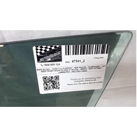 BMW X3 G01 - 10/2017 to CURRENT - 5DR WAGON - PASSENGER - LEFT SIDE FRONT DOOR GLASS (2 HOLES) - GREEN - WITH FITTING - LAMINATED - (SECOND-HAND)