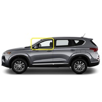 HYUNDAI SANTA FE TM - 7/2018 TO CURRENT - 5DR SUV - PASSENGERS - LEFT SIDE FRONT DOOR GLASS - LAMINATED, ACOUSTIC, FITTING - GREEN - NEW