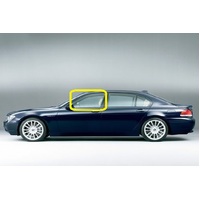 BMW 7 SERIES E65/E66 - 2/2002 TO 1/2009 - 4DR SEDAN - PASSENGERS - LEFT SIDE FRONT DOOR GLASS - 2 HOLES - GREEN - NEW (LIMITED STOCK)