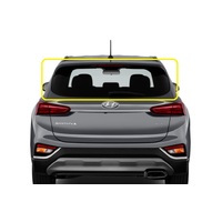 HYUNDAI SANTA FE - 7/2018 TO 1/2024 - 5DR SUV - REAR WINDSCREEN GLASS - HEATED, 1 HOLE - GREEN - NEW