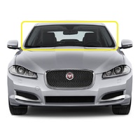 JAGUAR XF X250 - 6/2008 TO 12/2015 - 4DR SEDAN - FRONT WINDSCREEN GLASS - RAIN SENSOR (PATCH WITH WINGS),ACOUSTIC, TOP MOULD,RETAINER - NEW