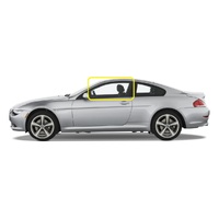 BMW 6 SERIES E63/E64 - 5/2004 to 4/2011 - CONVERTIBLE/COUPE - PASSENGERS - LEFT SIDE FRONT DOOR GLASS - GREEN - 1 HOLE - LIMITED STOCK - NEW